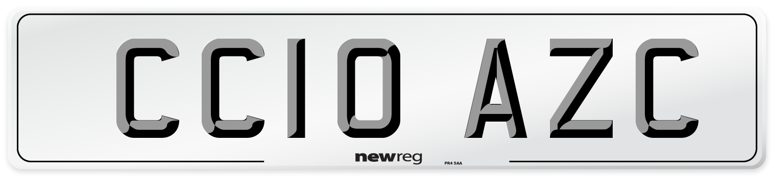 CC10 AZC Number Plate from New Reg
